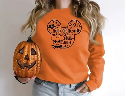 Happy Halloween Pumpkin Tee Witch Unisex Sweatshirt  D Mouse • £14.69