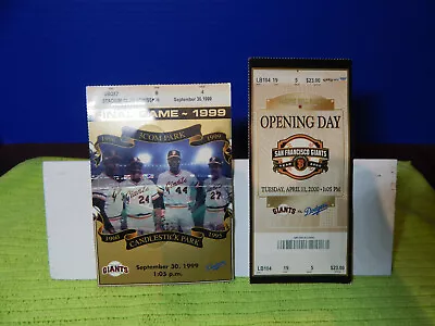 SF Giants: Final Game At  The Stick  & Opening Day At Pac Bell Park - Lot Of 5 • $35