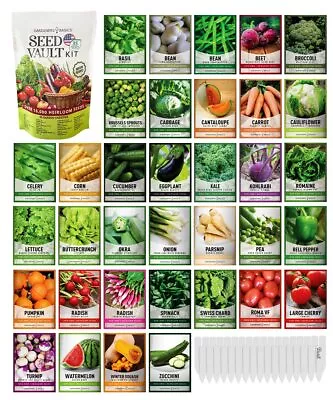 Survival Vegetable Seeds Garden Kit Over 16000 Seeds Non-GMO And Heirloom • $51.47