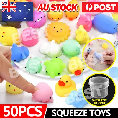 $24.85 • Buy 50PCS Cute Animal Squishies Kawaii Mochi Squeeze Toys Stretch Stress Squishy