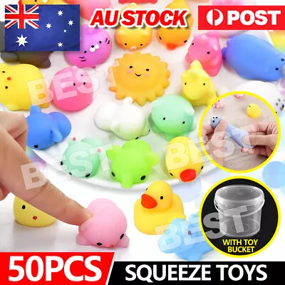 $20.95 • Buy 50PCS Cute Animal Squishies Kawaii Mochi Squeeze Toys Stretch Stress Squishy