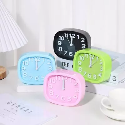 Battery Operated Alarm Clock Quartz No Tick Low Noise Simple Bedside Clocks • $15.22