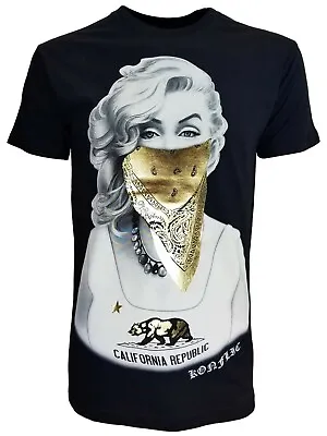 Gangster Marilyn Monroe With Golden Bandana Classic Basic Crew Neck Unisex  • $19.99