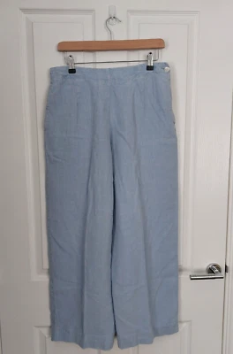 £28 • Buy OSKA 100% Linen Blue Wide Leg Trousers Size 2