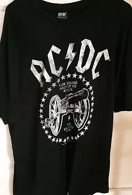 Acdc Black T Shirt Size L- For Those About To Rock  • $19.50