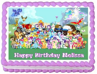 MY LITTLE PONY Edible Cake Topper Image Party Design • $8.50