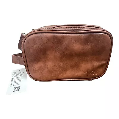 Elviros Toiletry Bag For Men Large Travel Shaving Dopp Kit Organizer PU Leather • $27.50