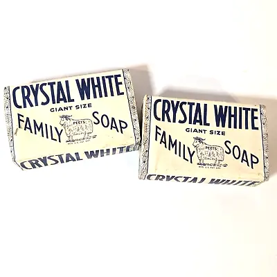 Vintage Crystal White Peet's Family Soap Colgate-Palmolive 2 Sealed Giant Size • $18