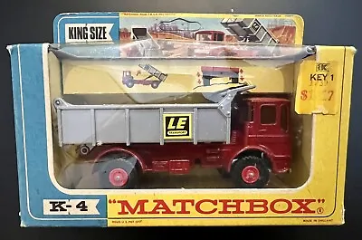 Matchbox King Size K 4  Leyland Tipper Truck New In Original Box - Truck Is MINT • $69.99