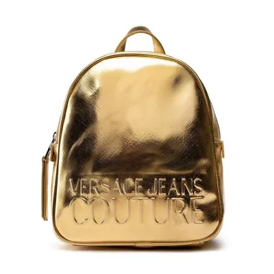 Versace Jeans Couture Logo Embossed Patent Leather Backpack Medium New Sealed • $376.81