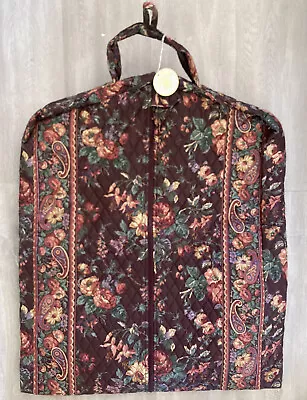 NWT Vintage 90s VERA BRADLEY Garment Bag  Wildwood  Retired Plum Floral Travel • $39.99