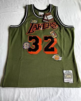 Mitchell & Ness Los Angeles Lakers Green Flight Magic Johnson Basketball Jersey • $64.99