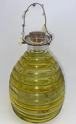 Beehive Shaped Wasp Trap Amber Colored Glass Wasp Fly Bee Hive Pest Trap • $32