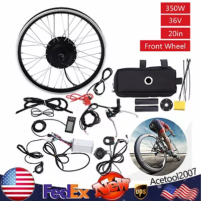 36V 20 Front Wheel Electric Bicycle Hub Motor Conversion Kit 350W E Bike • $199.50