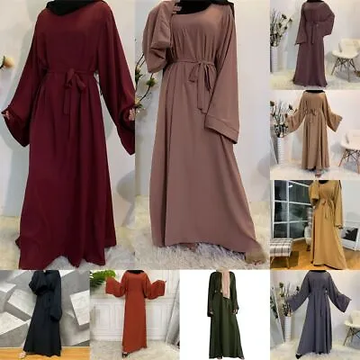 Hot Women Plus Size Middle Eastern Robe Long Skirt Muslim Dress Lace-Up Skirt • $38.90