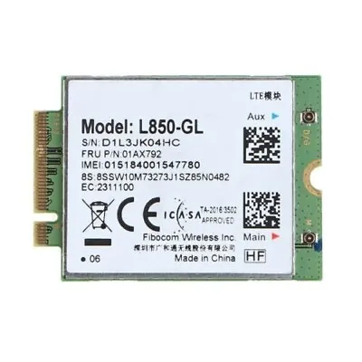 Fibocom L850-GL CAT9 WWAN 4G LTE Module For Thinkpad T480 T480S T490 T495S T590 • $17