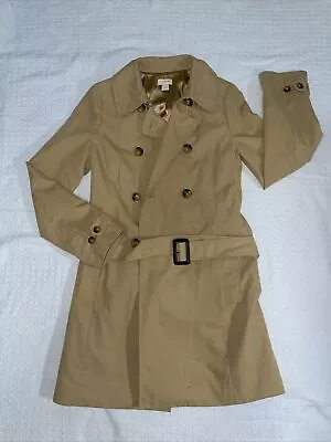 J Crew Tan Trench Coat Size 4 Fully Lined  • $89.99