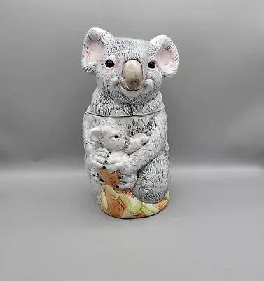 Vintage Benjamin & Medwin Koala Bear With Joey Cookie Jar 11.5  Ceramic 1992  • $64.99