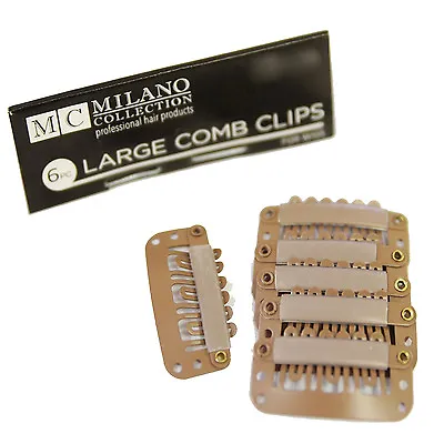 Milano 6 Piece Deluxe Snap Comb Set For Wigs Or Hair Extensions In Tan/Blond  • $5.25