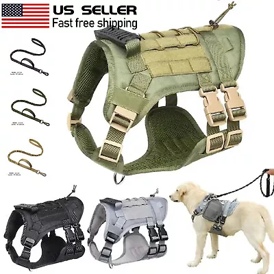 Tactical Dog Harness With Handle No-pull Large Military Dog Vest US Working Dog • $21.84