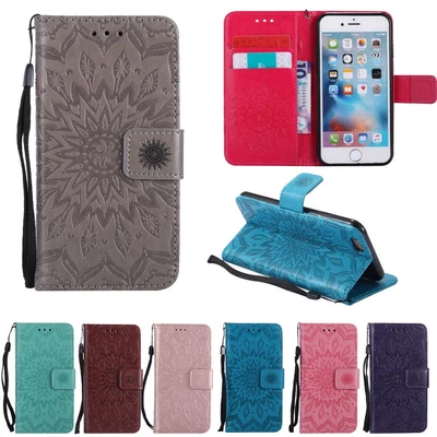 $9.88 • Buy Luxury Embossed Leather Stand Case Wallet Cover For Sony E6/L1 XA1/Z6 Ultra