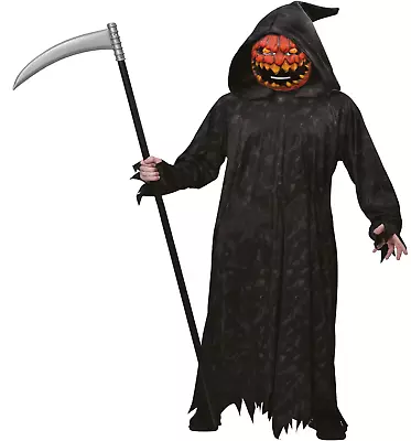 Mens Halloween Pumpkin Reaper Costume • £17.98