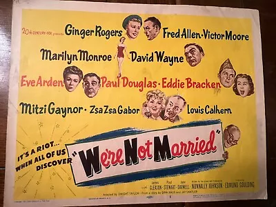 MARILYN MONROE - WE’RE NOT MARRIED 1952 Original Lobby Card TITLE CARD (#1) • $195