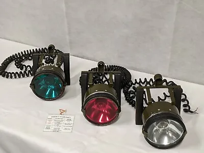 British Army - Military - RAF Aldis Signal 12/24v Aircraft & Vehicle Light Set  • $186.62