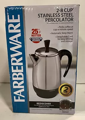 Farberware FCP280 Stainless Steel 8 Cup Coffee Percolator • $29.99