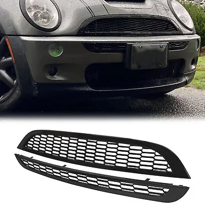 Honeycomb Mesh Front Grille Upper&Lower FOR 2002-06 Mini Cooper & S R50 R52 R53 • $47.99