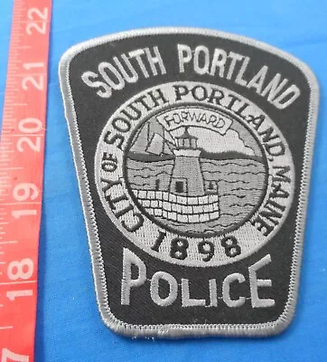 Maine South Portland Police Subdued Vintage 4-3/4  Cloth Patch • $6