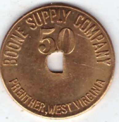 Boone Supply Coal Mining Co Scrip 50 Prenther West Virginia WV Bn County Token F • $6.95