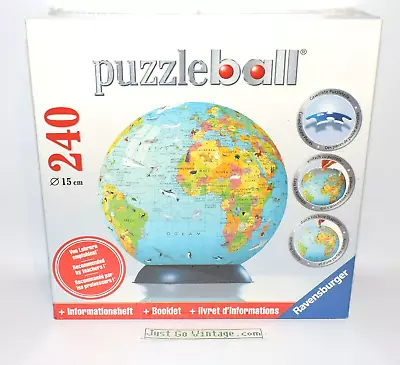$9.75 • Buy Ravensburger Puzzle Ball World Earth Globe 240 Piece 3D Jigsaw Puzzle +Stand NEW
