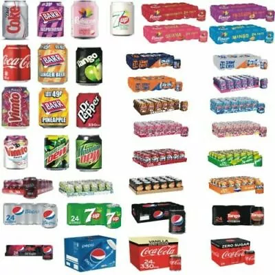 All Coca Cola Sprite Fanta Pepsi In Packs Of 48 Of Each Flavor • £26.99