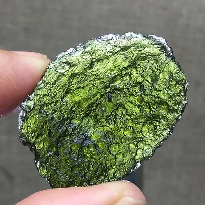 62Ct MOLDAVITE From Czech Republic From Meteorite Impact With Chips • $9.99