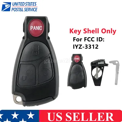 Remote Key Fob Shell Case With Battery Clip For Mercedes Benz C230 C240 IYZ3312 • $10.29