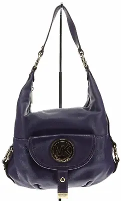 Michael Kors Purple Leather Shoulder Bag Purse Gold Hardware CHARITY! • $49.99