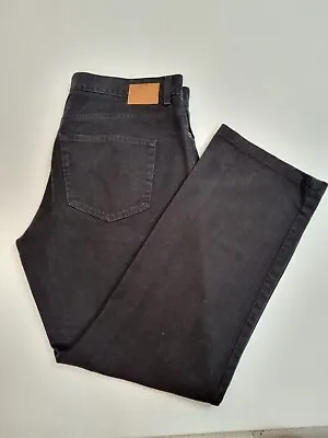 Gant Jeans Men's Black Denim Regular Fit W36 L32 Tapered Leg Zip Fly • £26