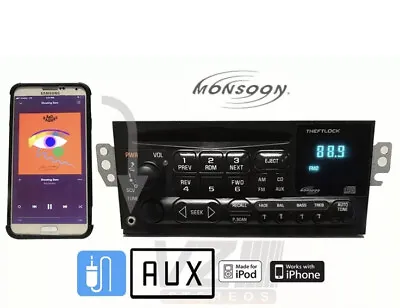 ✅99-02 Camaro Monsoon CD Radio Z28 SS LS1 T5 Aux INPUT MP3 IPOD CAPABILITY • $347