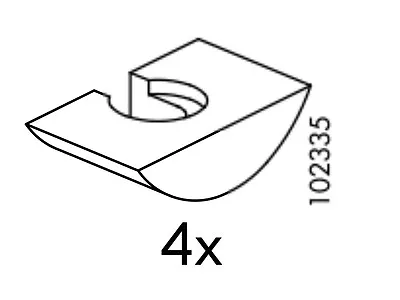 4 Ikea 102335 U-wedge  Fits Ikea Hemnes Bed Frame  • $9.99