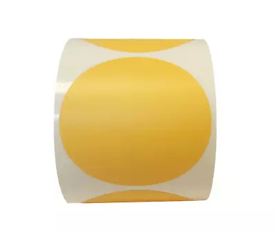 3  Round Direct Thermal (Yellowish) Beige Zebra Munbyn Adhesive Labels 1 RL/500 • $14.99