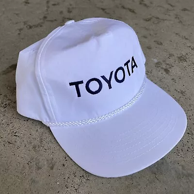 Vintage 90’s Toyota White Strapback Trucker Hat • $25