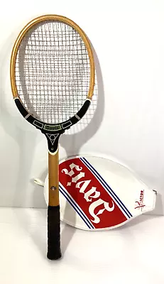 Vintage Davis TAD Tennis Racket With Cover • $29.77