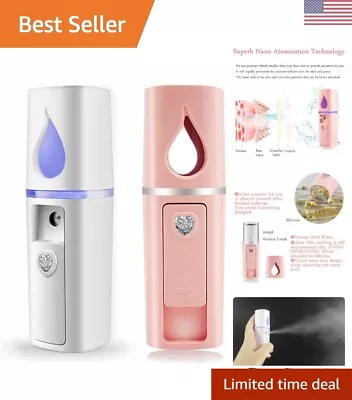 Mini Facial Steamer With Visual Water Tank & Mirror - Hydrating & Refreshing • $25.99
