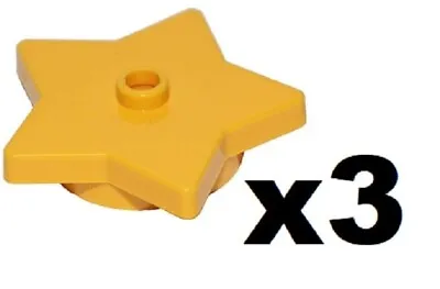 LEGO Yellow Star Plate Round 4 X 4 X 2/3 Building Pieces Parts D641 • $1.95
