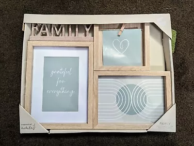 Essential Moments Family Multi-Aperture Photo Picture Frame Collage With Title • £11