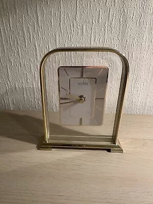 Vintage Acctim Glass Table Clock Some Scratches But Still Good  Fully Working • £12.18