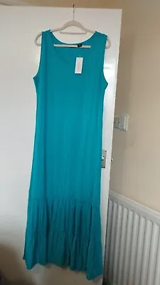 £9.99 • Buy New Evans Ladies Plus Size 20 Peacock Blue Summer Maxi Dress