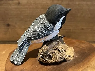 $39.95 • Buy Vintage Hand Carved Wood Carving Bird Chickadee Signed Hoaglan's Rowley IA