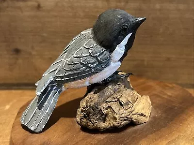 $39.95 • Buy Vintage Hand Carved Wood Carving Bird Chickadee Signed Hoaglan's Rowley IA